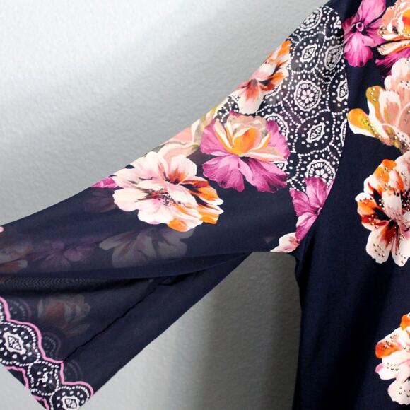 Gorgeous JM Collection Floral Tunic Size XL - Picture 7 of 12